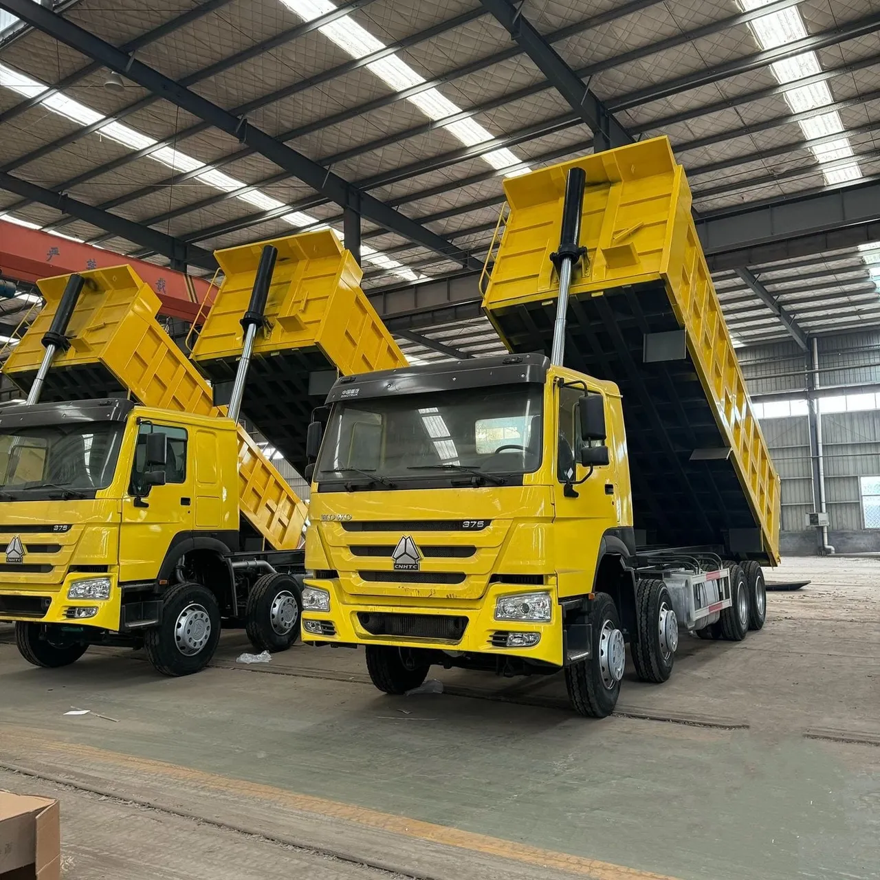 Used Chinese dump truck inspected and ready for CIF export to Africa