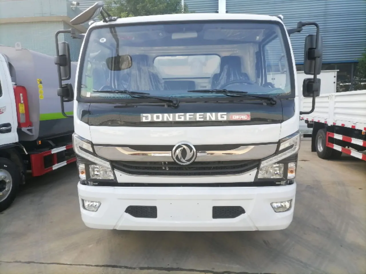 Refurbished Dongfeng heavy truck on a construction site in Africa